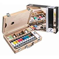 Набор масляных красок VAN GOGH BASIC BOX, 10*40 мл, медиум, кисточки - 2шт, палитра, масленка.