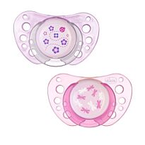 Chicco: Пустышка силикон Physio Air  0+ 2 шт розовая