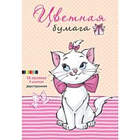 Набор для детского творчества. Бумага цветная А4 8 цветов, 16 л., Мари, двухсторонняя
