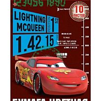 Бумага цветная для детского творчества 12 цв., 12 л., Cars