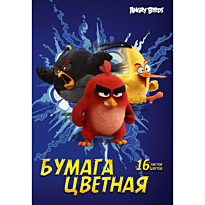 Бумага цветная 16 цв., 16 л., Angry Birds Movie