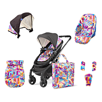 Chicco: Прогулочная коляска-трансформер Urban Plus Itty Bitty City + аксесс. (6шт) роз.