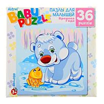 Astrel: Baby Puzzle. Пазл "Белый мишка зима" 36эл.