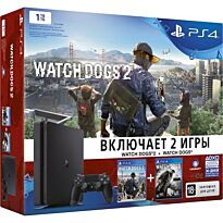 Игровая консоль Sony PlayStation 4 1TB + Watch Dogs + Watch Dogs 2