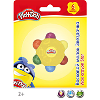 Мелки восковые 6 цв. В пластиковом держателе. Play Doh. Размер: 15х11см.
