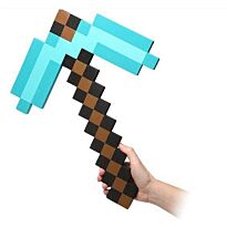 Minecraft: Кирка изумрудная пиксельная 45см