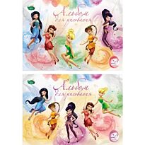 Альбом для рисования А4 20л Феи Disney: Цветочная вечеринка, клеевое скрепление