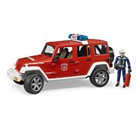 Bruder: Внедорожник Jeep Wrangler Unlimited Rubicon Пожарная с фигуркой