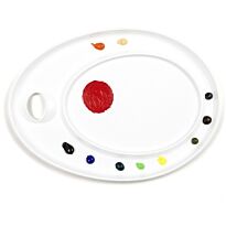 Палитра для акриловых красок Mijello "Ellipse XL Peel-Off" 435*315*24 мм, пластик