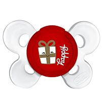 Chicco: Пустышка силикон Christmas 12м, 1шт