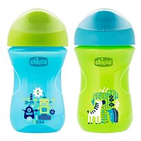 Chicco: Поильник Easy Cup 266 мл 12м+  ассорт. гол/зел