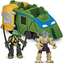 TMNT: MICRO mutants. Локомотив с фигурками Лео и Шредера