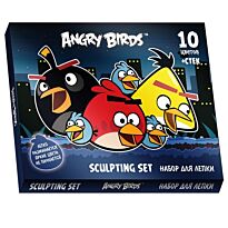 Пластилин 10 цв+стек Angry Birds