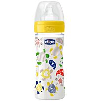 Chicco: Бутылочка Wellbeing для кормления Ironic силикон 250 ml 2+