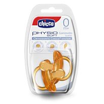 Chicco: Пустышка латексная физио софт 0+ 2 шт