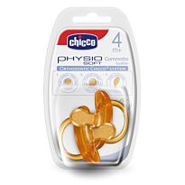 Chicco: Пустышка латексная физио софт 4+ 2 шт