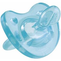 Chicco: Пустышка силиконовая физио софт голубая 4+