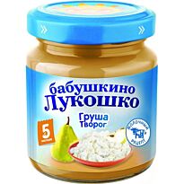 БЛ: Пюре 100г Груша с творогом с 6 мес.