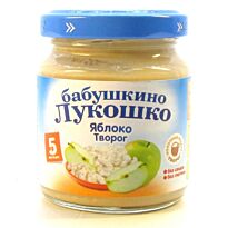 БЛ: Пюре 100г Яблоко с творогом с 6 мес.