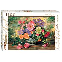 Step Puzzle: Пазлы "Цветы в вазе" 1500дет.