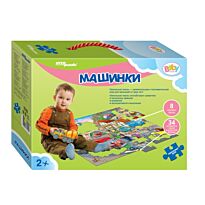 Step Puzzle: Напольный пазл Машинки (Большие) 34 эл.
