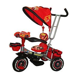 Disney: Велосипед Тачки 2 3-х колесный с ручкой, red/black/silver