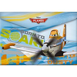 Пластиковая папка-конверт, с застежкой. Размер 23,5х33х0,5 см Planes