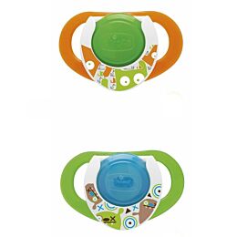 Chicco: Пустышка силиконовая Physioring 12+ 2 шт