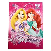 Бумага цветная бархатная 5л 5цв Принцесса для детского творчества