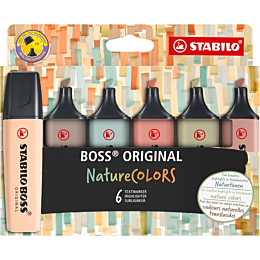 Набор текстовыделителей STABILO Boss Original NATURECOLORS, 6 цветов