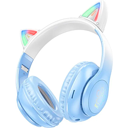 Наушники полноразмерные Hoco W42 Cat BT, 400mah (Blue)