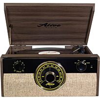 Проигрыватель виниловых дисков Alive Audio FUSION Dark Wood c Bluetooth и FM-радио FSN-01-DW