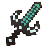 Minecraft: Меч черный Изумрудный пиксельный 60см