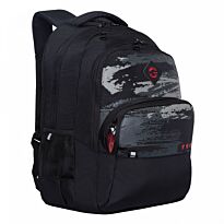 Рюкзак школьный подростковый Grizzly Force черно-серый
