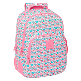 Рюкзак Safta Moos Flores Multicolour с двумя отделениями. Розовый