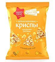 Криспы кукурузно-рисовые цельнозерновые "HAPPY CRISP" Альпийский сыр 50г