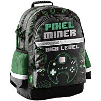 Рюкзак школьный PASO GAMING Pixel, два отделения/жесткая спинка. 42x29x17 см