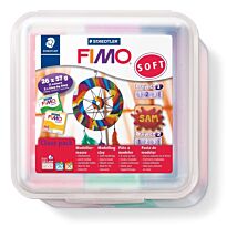 Набор полимерной глины Fimo soft 26 блоков + инструменты