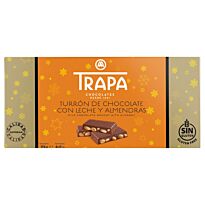 Trapa шоколад молочный с нугой и миндалём НГ 175г
