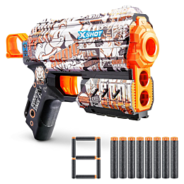 X-Shot: Skins. Бластер Flux Sonic - Retro с 8 стрелами