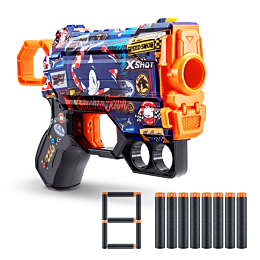 X-Shot: Skins. Бластер Menace Sonic - Race Team с 8 стрелами