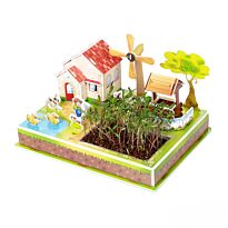 3D пазлы из пенокартона.ФЕРМА И ВЕТРЯНАЯ МЕЛЬНИЦА ( 23 дет) ( 25*19*16 см)