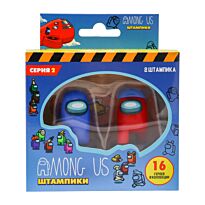 Among Us: Series 2. Набор штампиков 2шт. Призрак и Красный