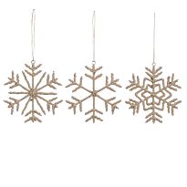 House of seasons: Украшение декоративное "Снежинка",  h1xd12 см, коричневый, в ассортименте