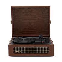 Проигрыватель виниловых дисков CROSLEY VOYAGER PLUS Brown Croc c двухсторонним Bluetooth CR8017B-BR4