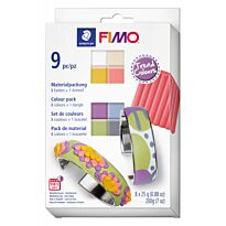 Набор полимерной глины Fimo soft  для создания браслета 8 цв.