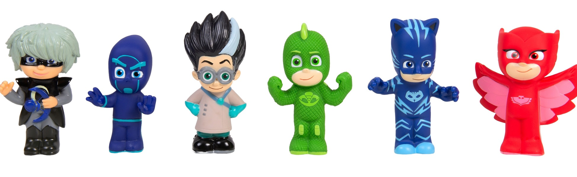 PJ Masks: Герои в масках. Игровой набор для ванны, пластизоль, 6 шт.